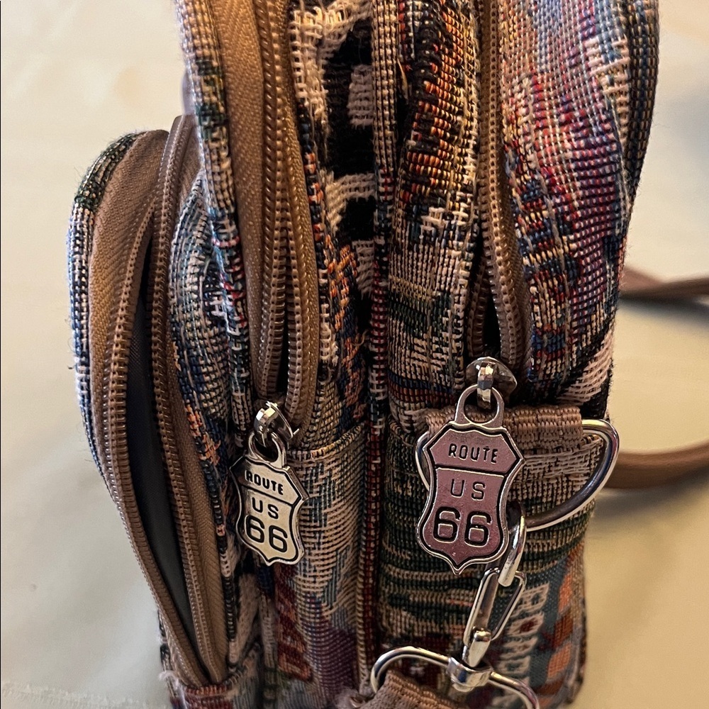 Pioneer Brown Patterned Messenger Bag - Picture 5 of 7